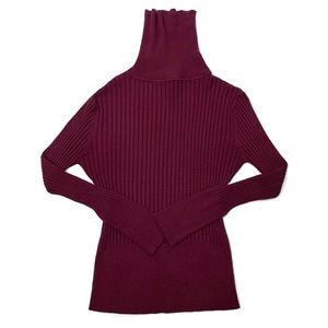 Vintage BETTE PAIGE Size XL burgundy Ribbed Turtleneck sweater